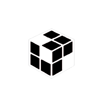 Abstract 3D cube geometric icon